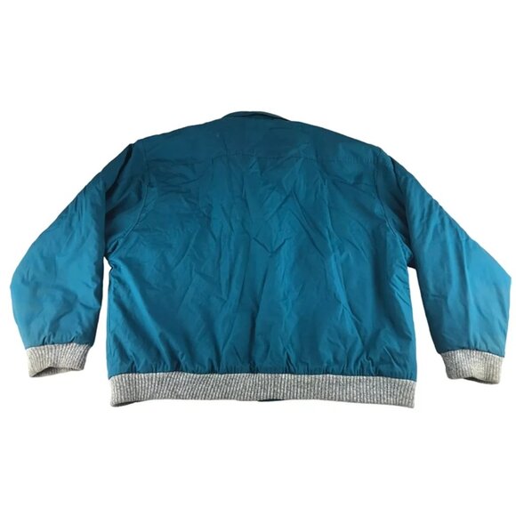 The Men's Store Mens Teal Long Sleeve Pokcets Full Zip Bomber Jacket Size XL - Picture 8 of 10
